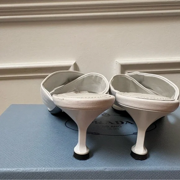 Prada quilted leather sandals with kitten heels 37 - Picture 5 of 7